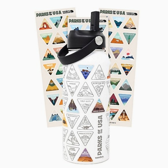 Parks of the US Bucket List Water Bottle,Size 32oz, Retail $58.00 - Picture 3 of 16